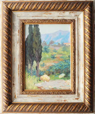 Егоров Михаил Егорович. На этюдах. Гагры 